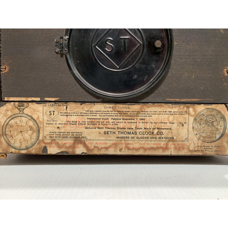 Astoria Grand Analogue Mahogany Mechanical Tabletop Clock in Black